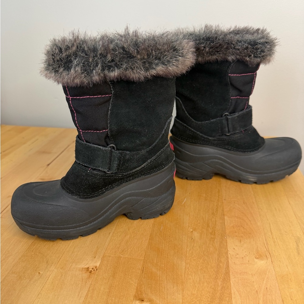 North Face Toddler Snow Boots Size 11 Winter insulated toddler boots Black Pink - Picture 4 of 10